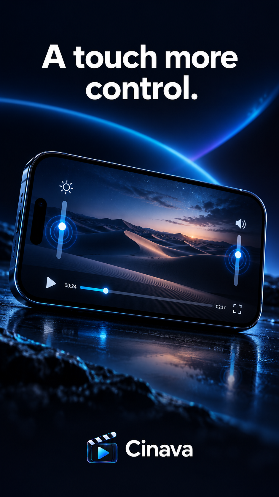 Cinava promotional image: A touch more control.